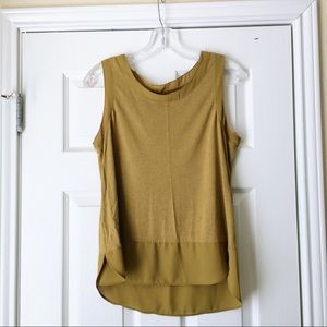 NWOT Loft Shirttail Olive Blouse